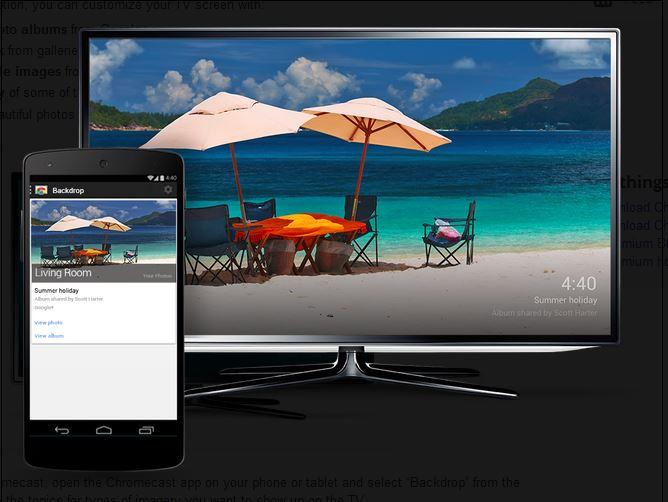 selv pausebillederne på dit TV via Chromecast AppsAndroid